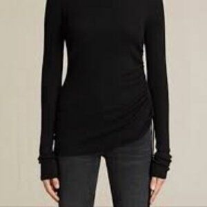 ALLSAINTS Vana V Neck 100% Wool Lightweight Jumper Sweater